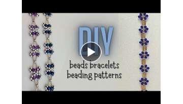 Simple and easy patterns for diy beads bracelets. Beading tutorials. jewelry DIY
